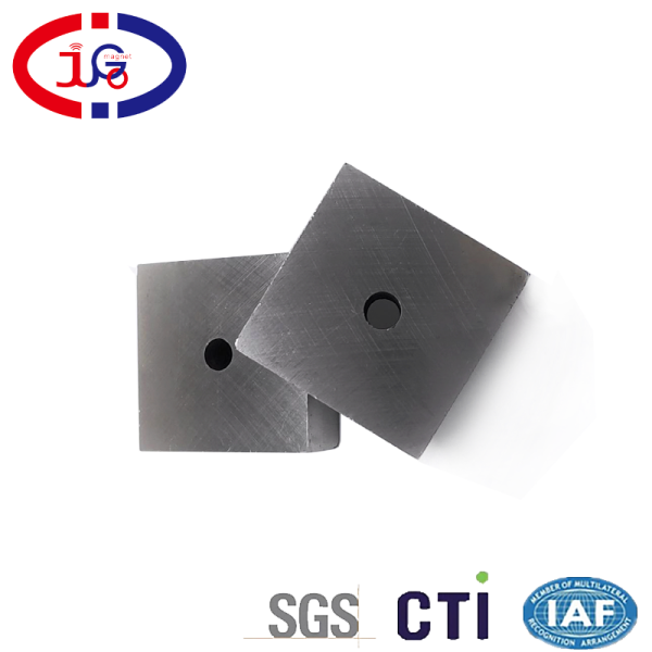 鋁鎳鈷方形直孔磁鐵 耐溫500度強磁鐵 儀器儀表專用磁性配件 巨高磁鐵廠專業定制